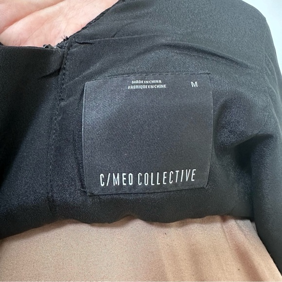 C/Meo Collective For The People Playsuit Ribbed Knit Black Lace Up Mini Romper M - Picture 10 of 12